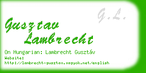 gusztav lambrecht business card