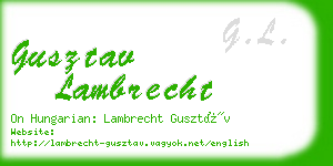 gusztav lambrecht business card
